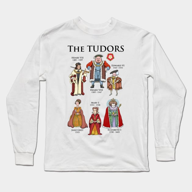 The Tudor Dynasty Long Sleeve T-Shirt by Mackaycartoons